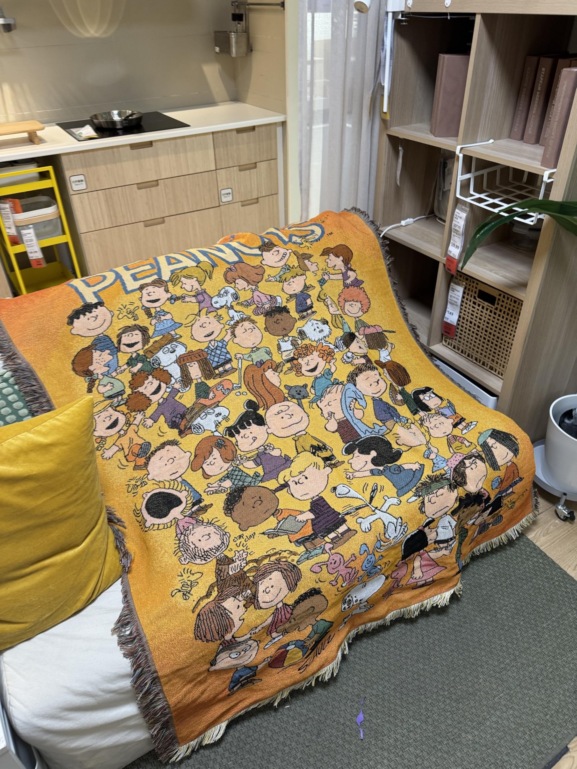 Amazon｜スヌーピー,ラグ マット ソファーカバー， ベットカバー